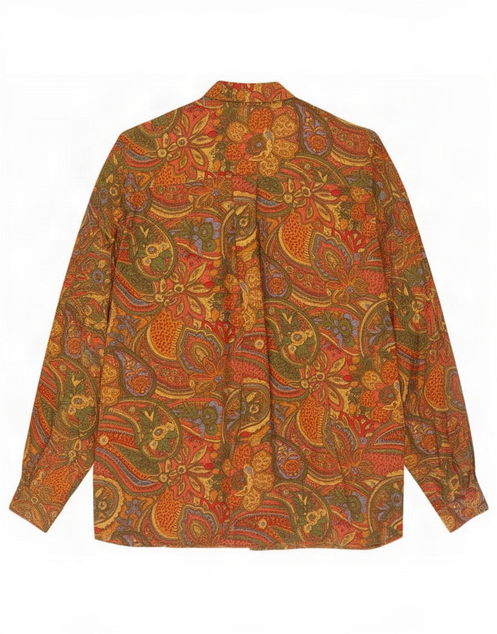 Vintage Damen Übergroßes Hemd EU 40 Medium Mehrfarbig Paisley