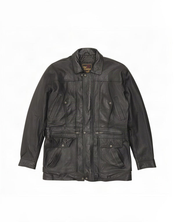 Vintage Herren Lederjacke UK 42 XL Schwarz