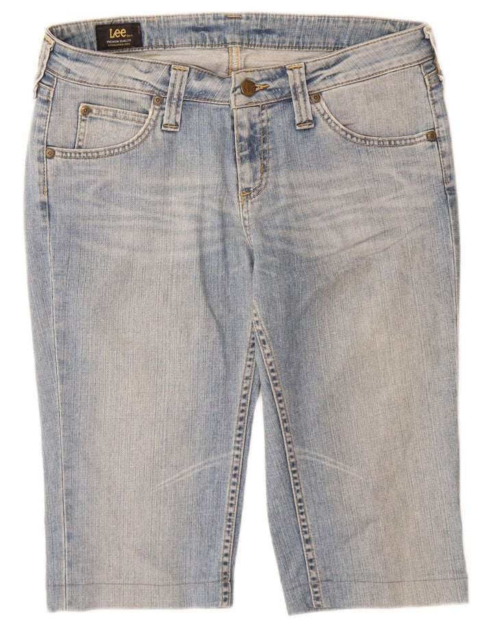 Lee Damen Bermuda-Jeansshorts W31 mittelblaue Baumwolle