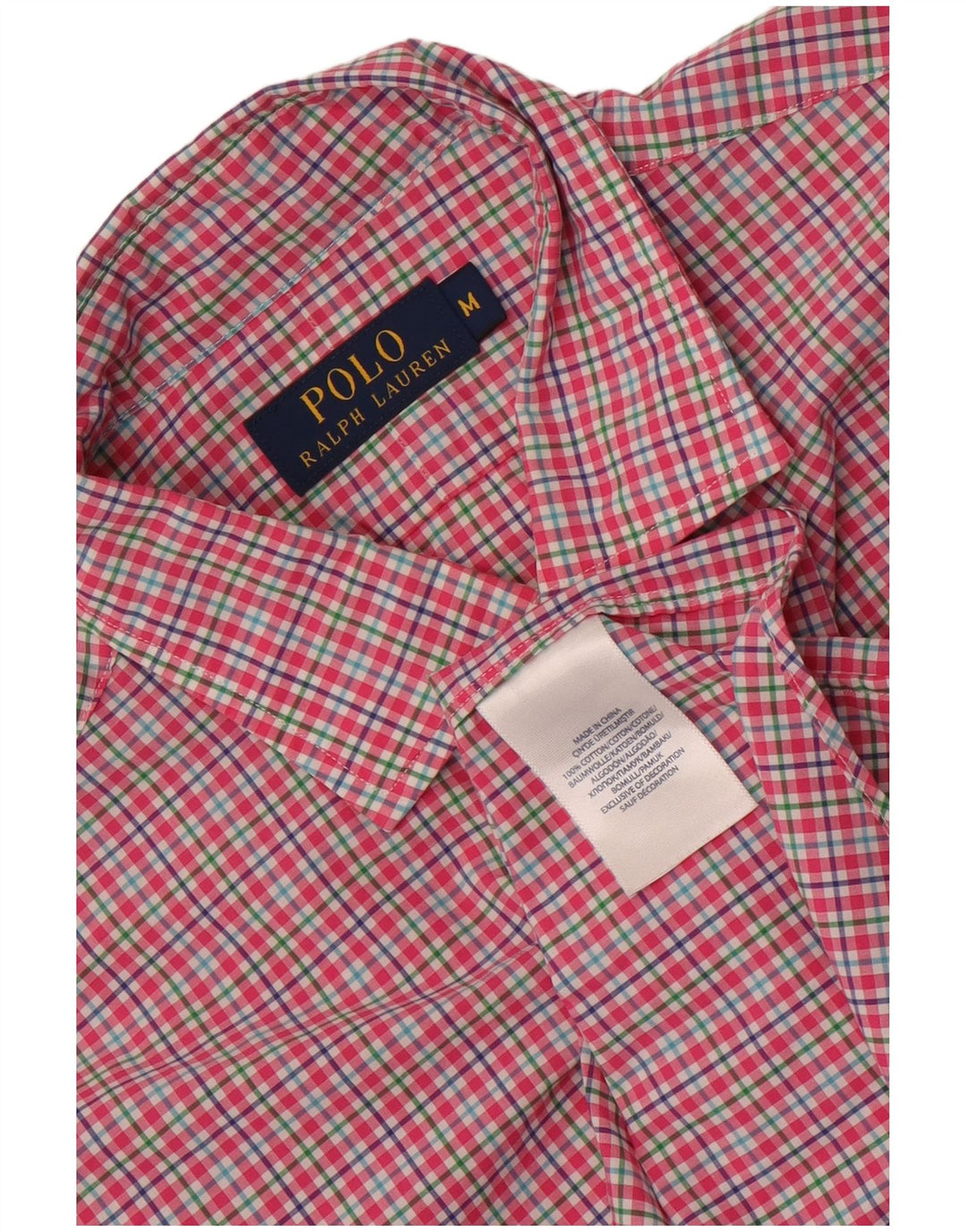 Polo Ralph Lauren Herrenhemd aus mittelrosa karierter Baumwolle