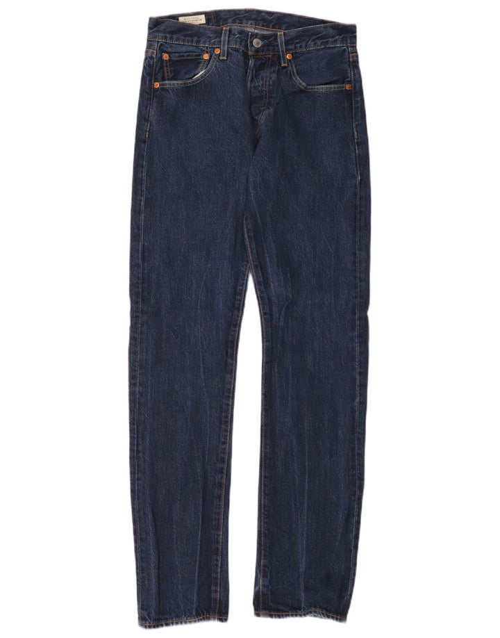 Levi's Herren 501 Straight Jeans W28 L32 Blaue Baumwolle