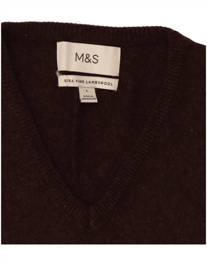 Marks & Spencer Herren-Weste, Tanktop, große braun gesprenkelte Wolle
