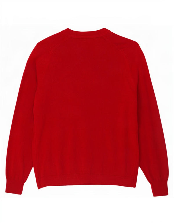 St Michael Damen-Cardigan-Pullover UK 14 Große burgunderrote Wolle