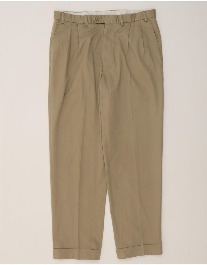MARKS & SPENCER Herren-Anzughose mit Pegged-Anzug, W36 L31, beige Baumwolle