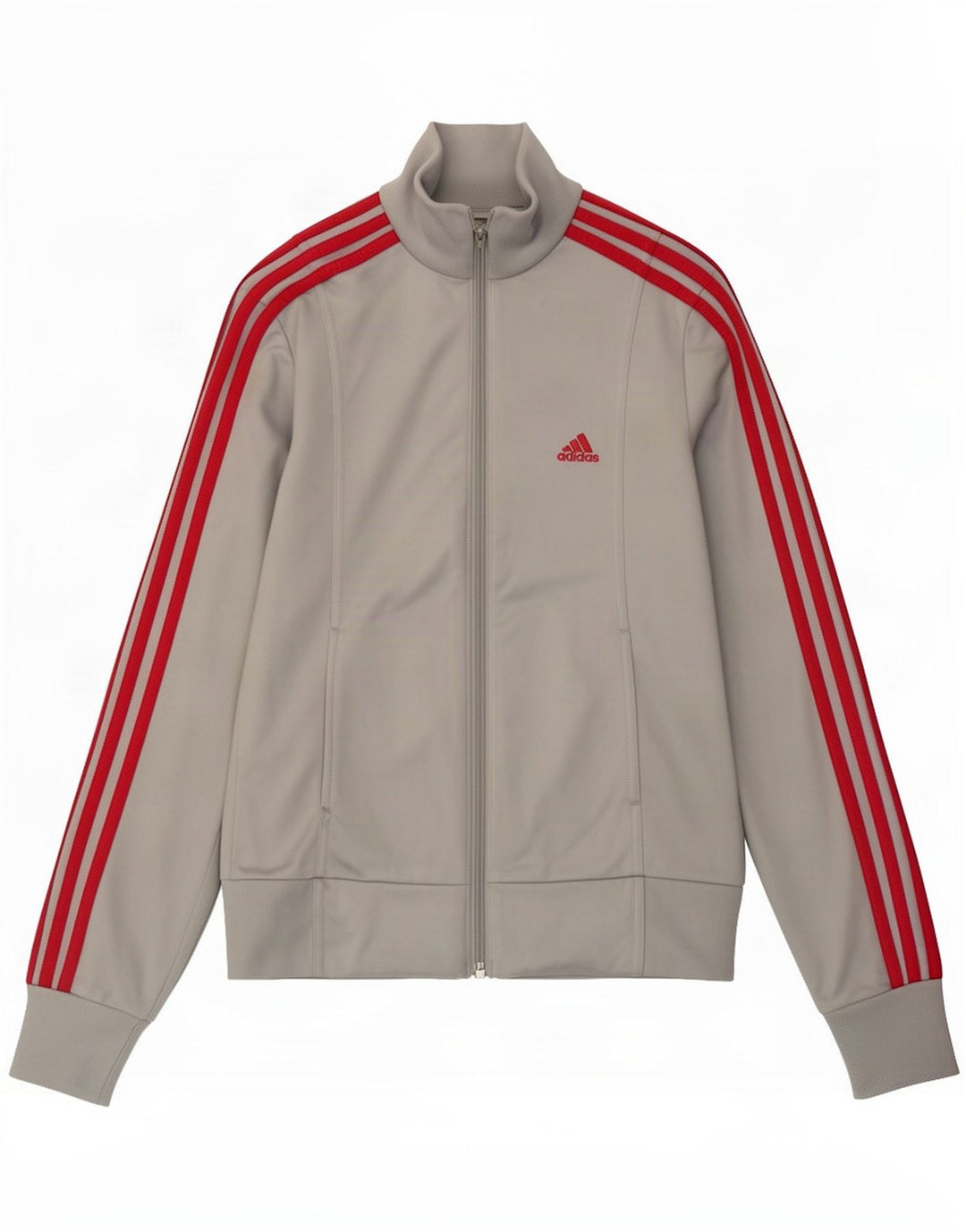 Adidas Damen Trainingsanzug Top Jacke UK 10 Small Grau Polyester