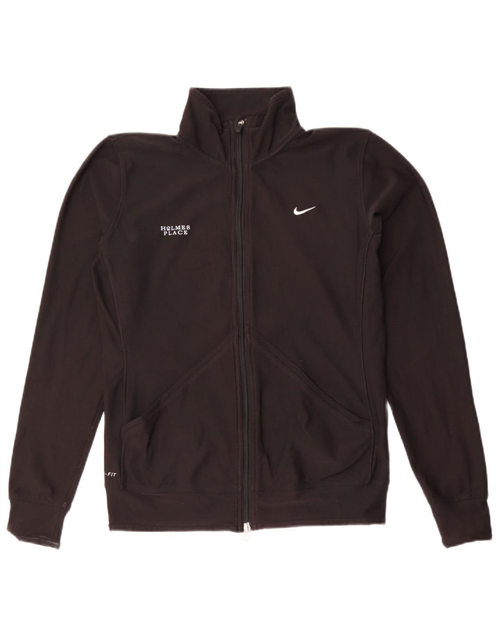 Nike Damen-Trainingsanzugoberteil mit Grafik, Größe UK 14, Mittelschwarz, Polyester
