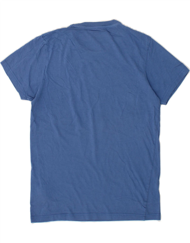 JACK & JONES Mens Graphic T-Shirt Top Medium Blue Cotton Vintage Jack & Jones and Second-Hand Jack & Jones from Messina Hembry 