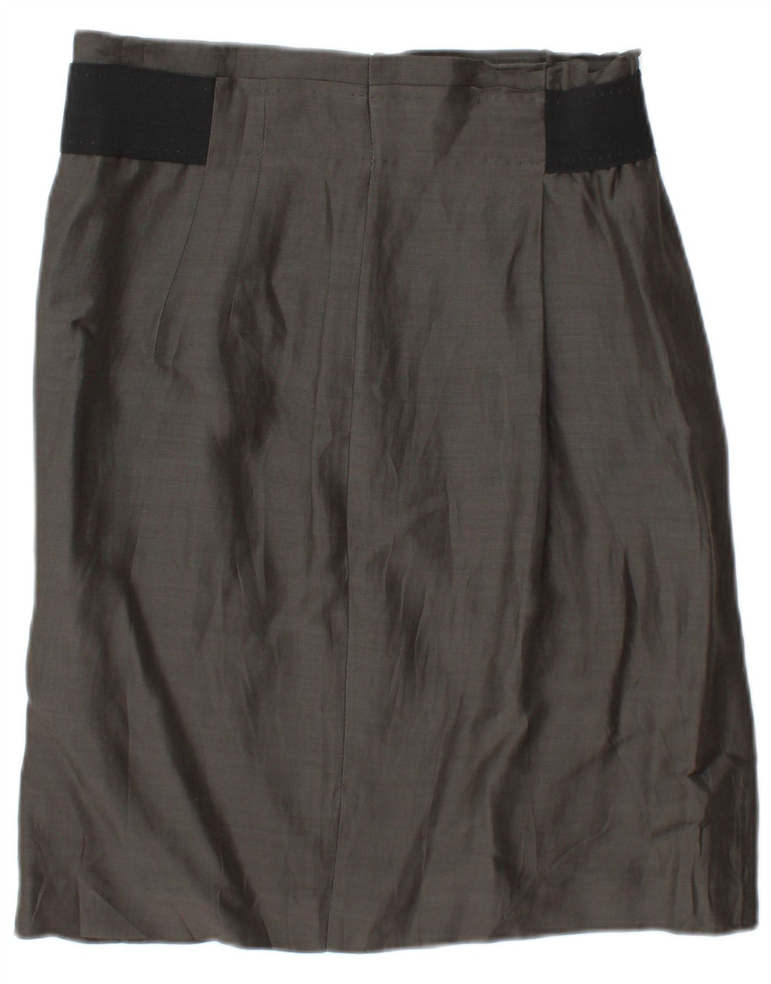 Vintage Damen Midirock W30 Mittelgrau Colourblock