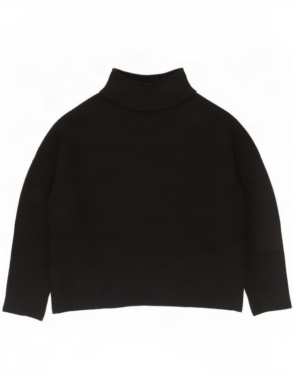 Massimo Dutti Rollkragenpullover für Damen, Gr. 14, mittelschwarz