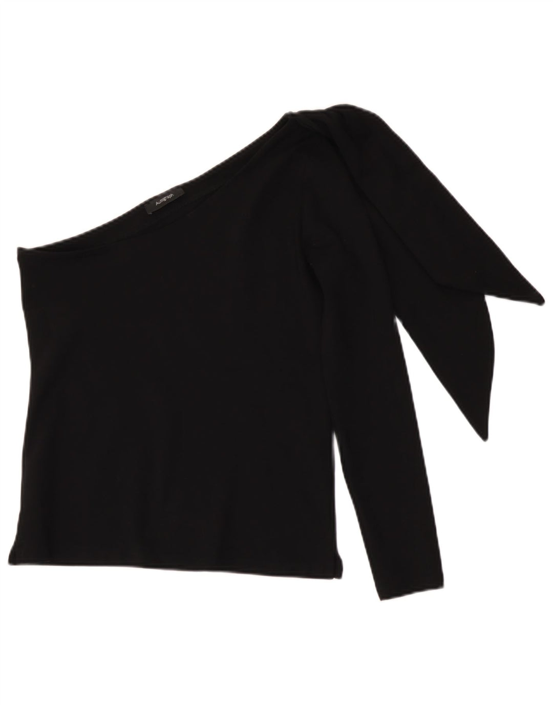 Marks & Spencer Damen One-Shoulder-Top UK 10 Small Schwarze Viskose