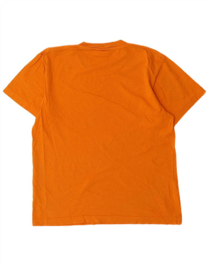 CHAMPION Mens T-Shirt Top Medium Orange Cotton