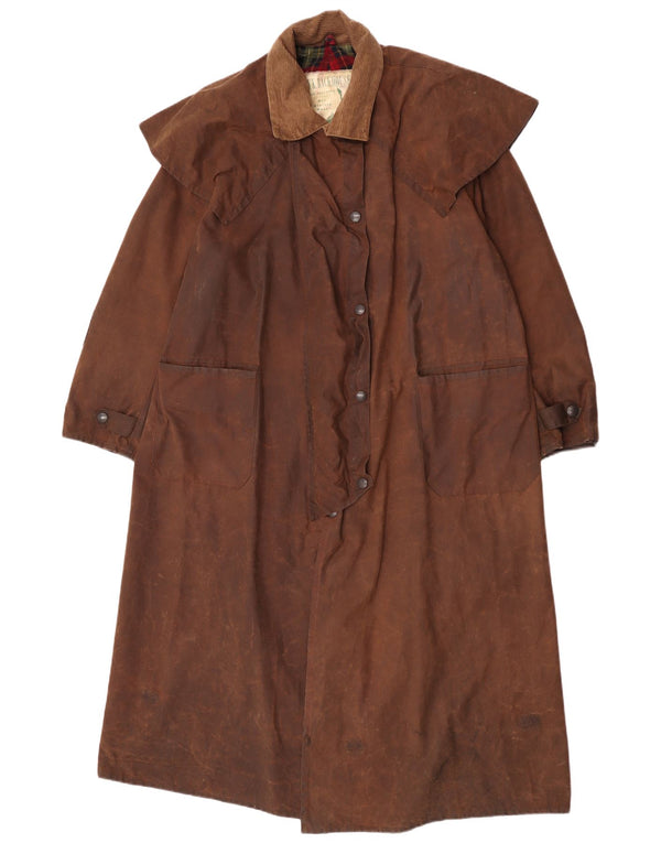 W.K. BACKHOUSE Damen Übergroßer gewachster Capelet-Mantel UK 14 Mittelbraun