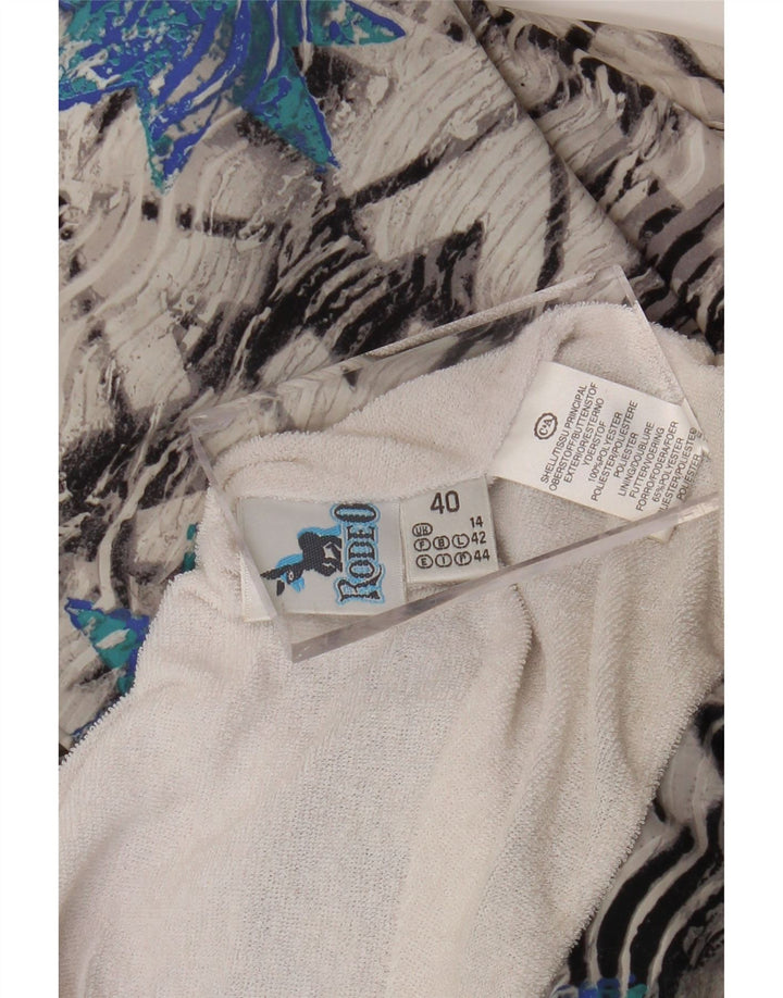 RODEO Damen Windjacke UK 14 Large Mehrfarbig Geometrisch