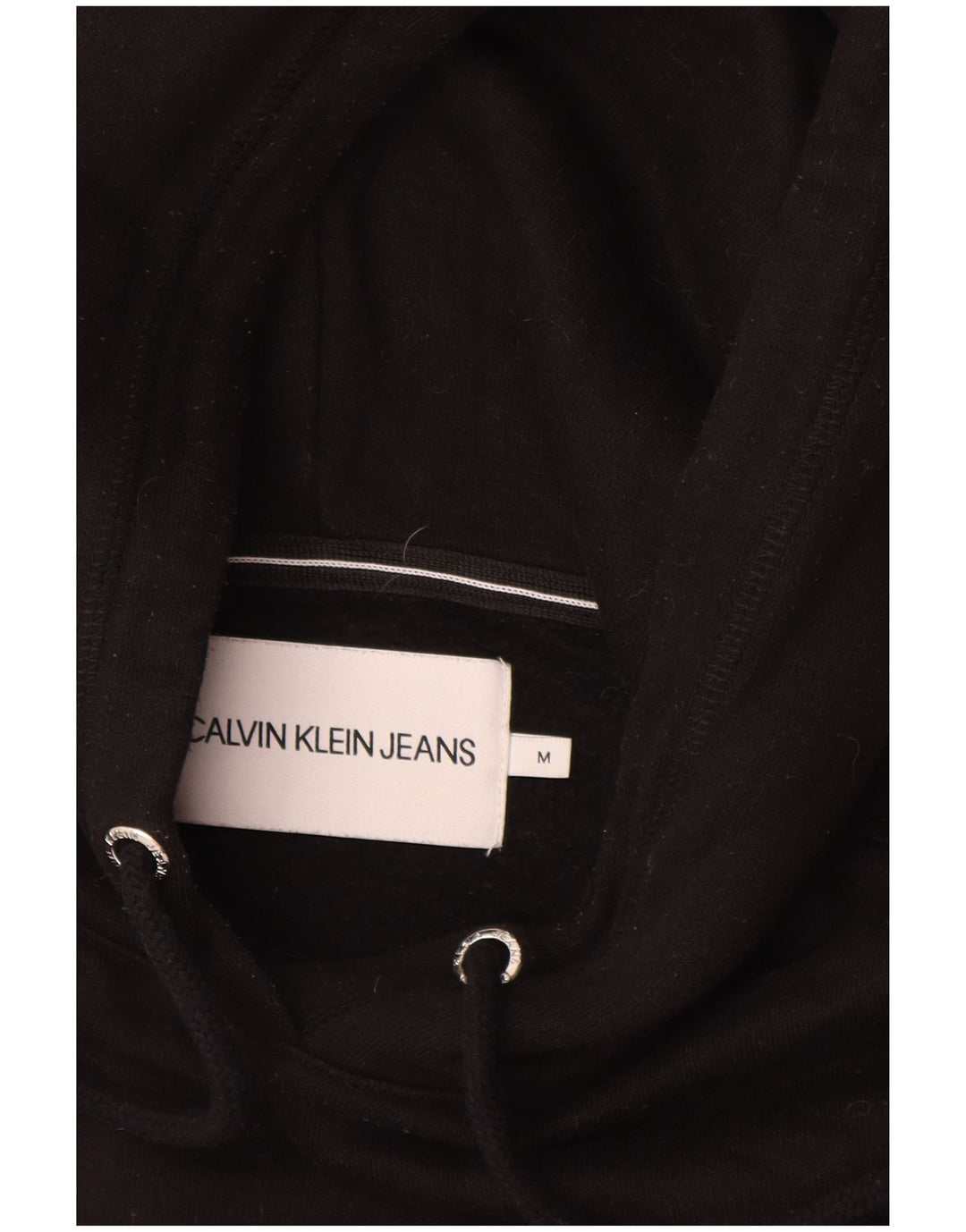 CALVIN KLEIN JEANS Damen Kapuzenpullover UK 14 Mittelschwarze Baumwolle