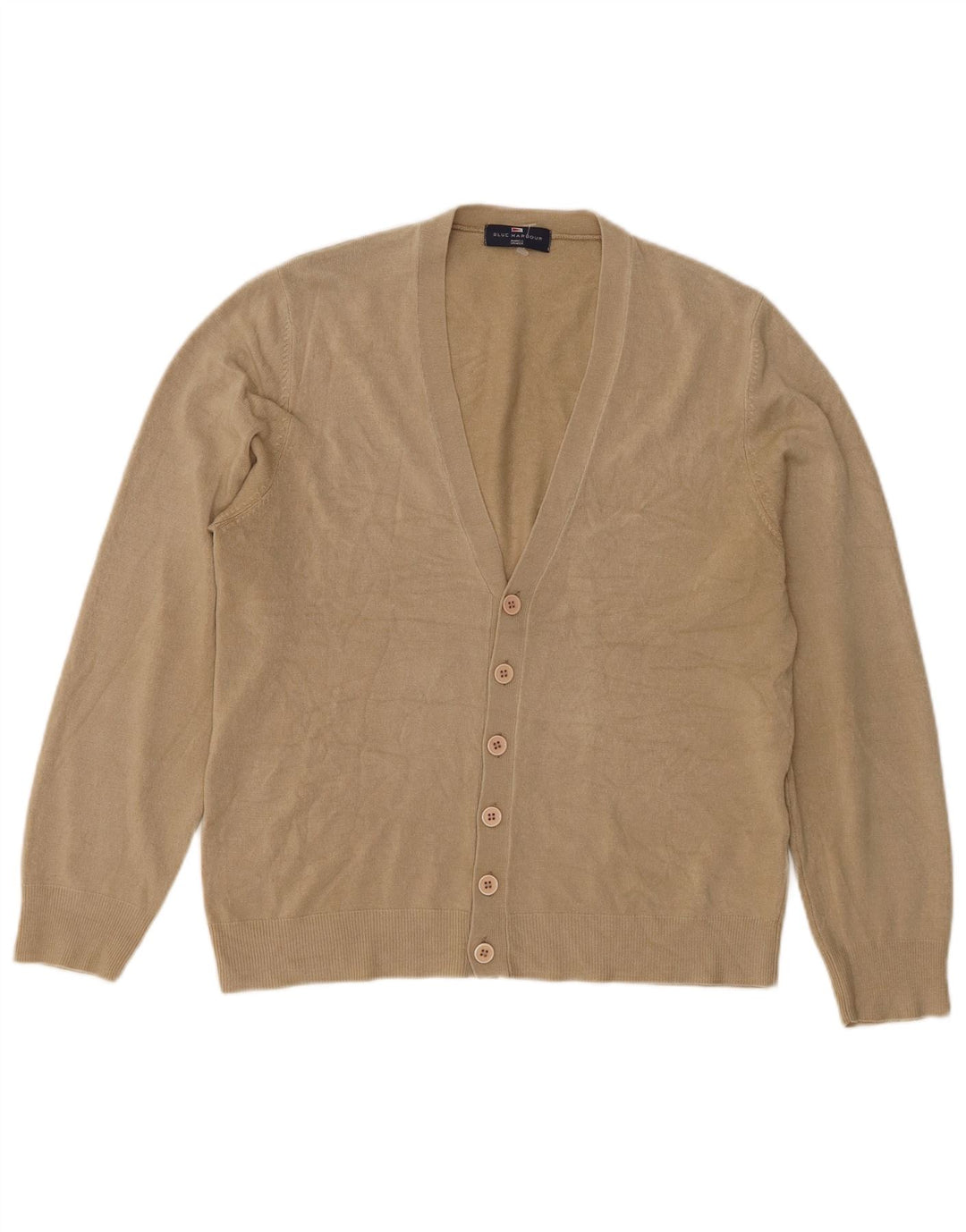 Marks & Spencer Damen Blue Harbor Cardigan Pullover UK 12 Mittelbeige