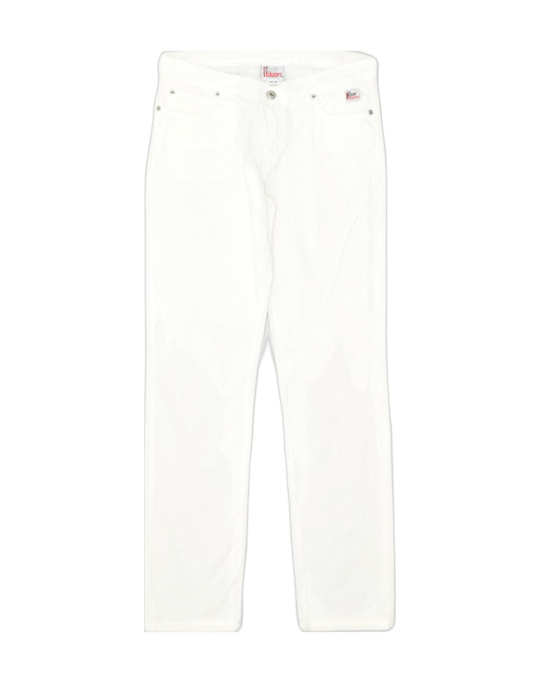 ROY ROGERS Womens Slim Casual Trousers IT 44 Medium W30 L31 White Cotton | Vintage Roy Rogers | Thrift | Second-Hand Roy Rogers | Used Clothing | Messina Hembry 
