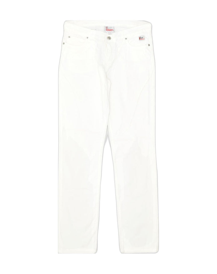 ROY ROGERS Womens Slim Casual Trousers IT 44 Medium W30 L31 White Cotton | Vintage Roy Rogers | Thrift | Second-Hand Roy Rogers | Used Clothing | Messina Hembry 
