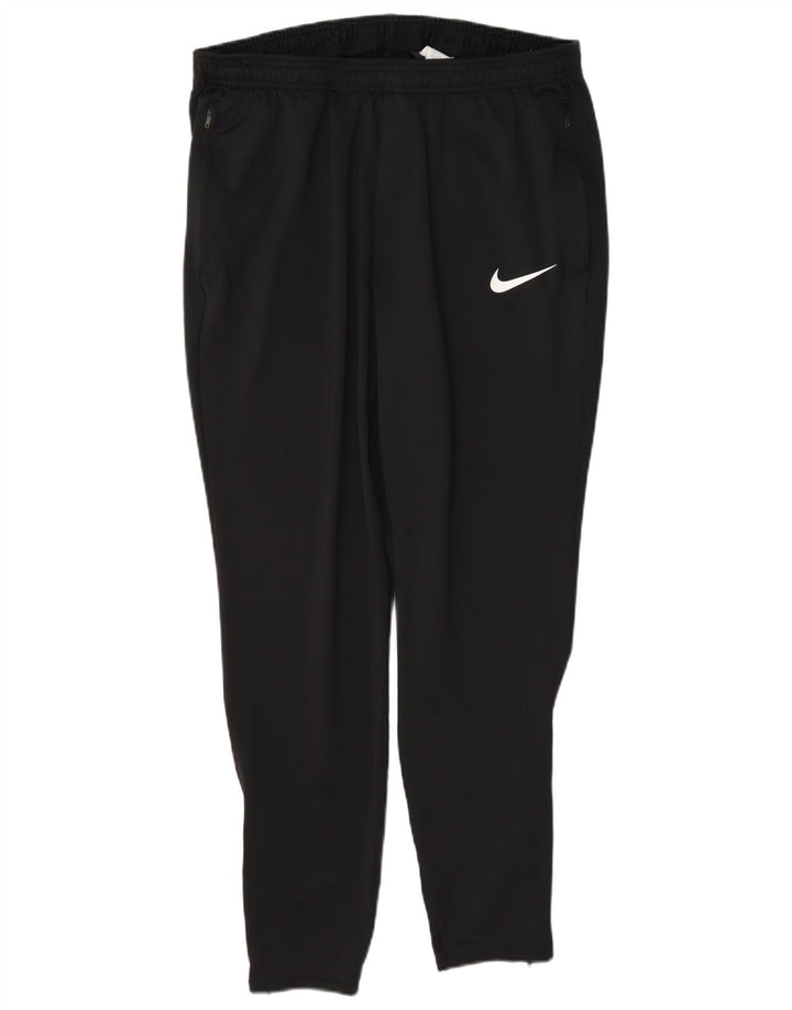 Nike Herren Dri Fit Slim-Trainingshose, groß, schwarzes Farbblock-Polyester