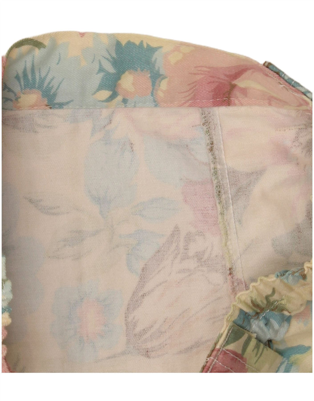 VINTAGE Gerader Rock mit hoher Taille für Damen W30 Mittelgelb geblümt