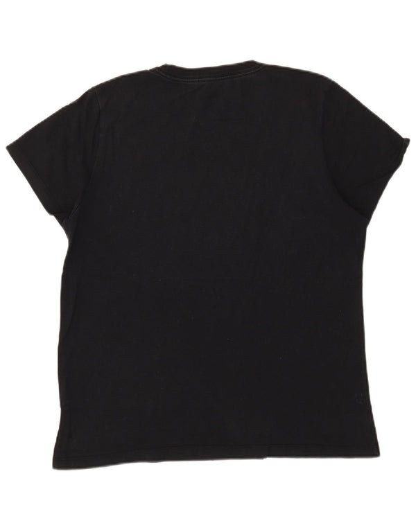 Converse Damen Classic Fit Graphic T-Shirt Top UK 18 XL Schwarz
