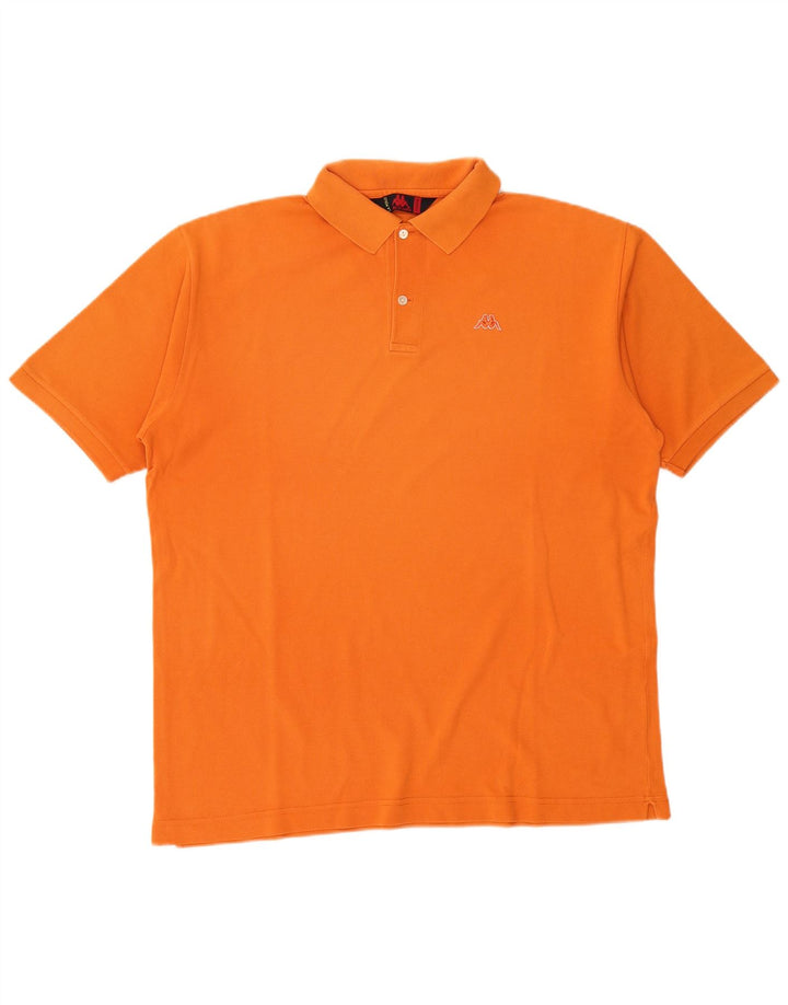 Kappa Herren Poloshirt XL Orange Baumwolle