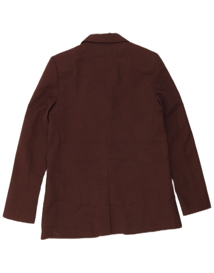 Zara Herren 2-Knopf-Blazerjacke UK 34 XS Braunes Polyester
