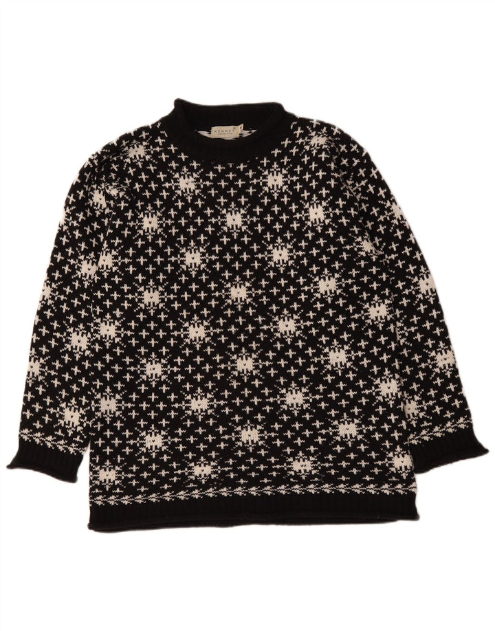 Hennes Herren-Pullover mit Rollkragen, Mittelschwarz, Fair-Isle-Acryl