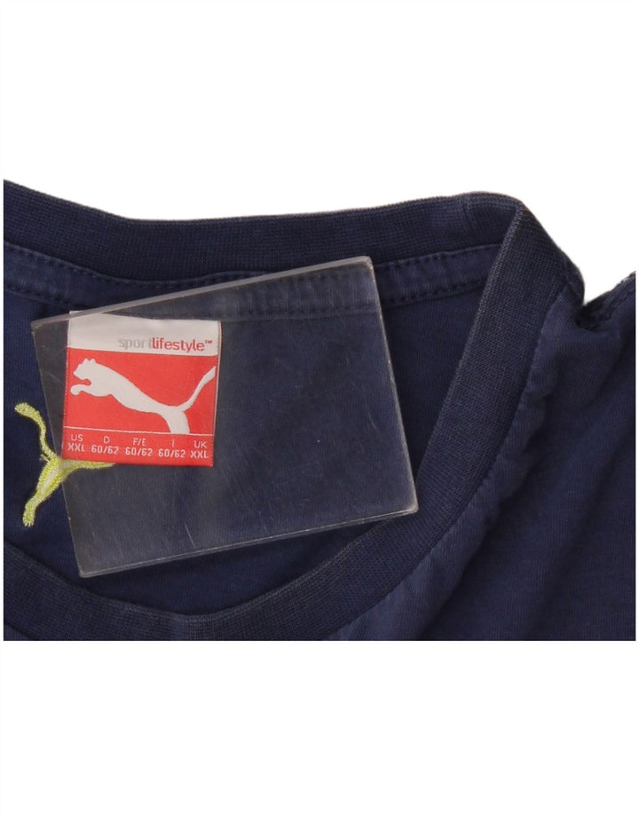 Puma Herren Grafik T-Shirt Top 2XL Marineblau