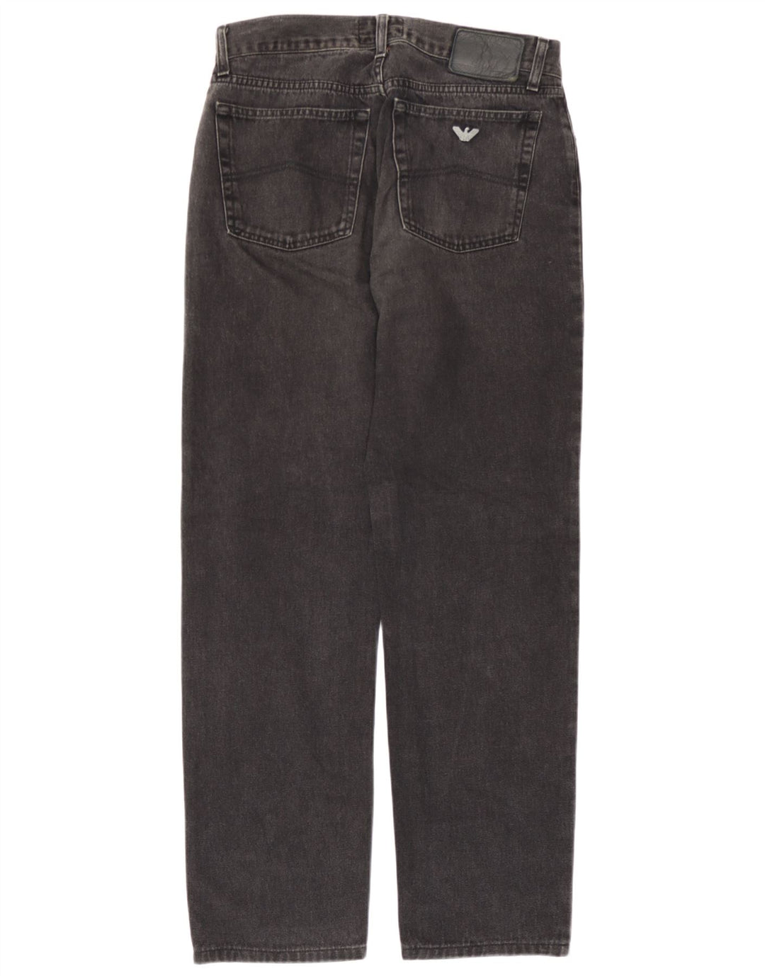 Armani Herren Straight Jeans W32 L31 Graue Baumwolle