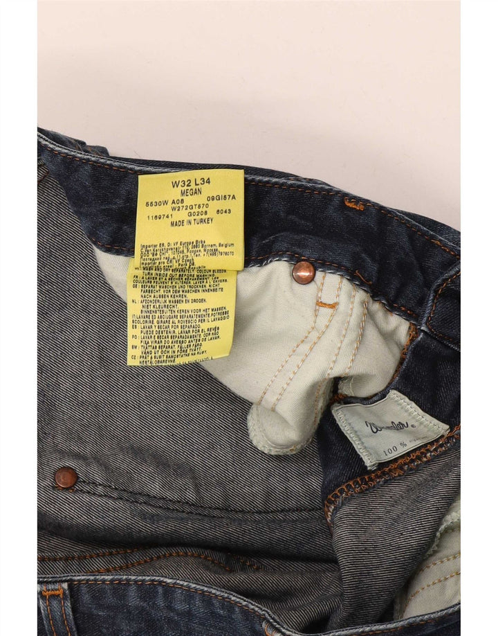 Wrangler Damen Megan Bootcut Jeans W32 L34 Marineblaue Baumwolle