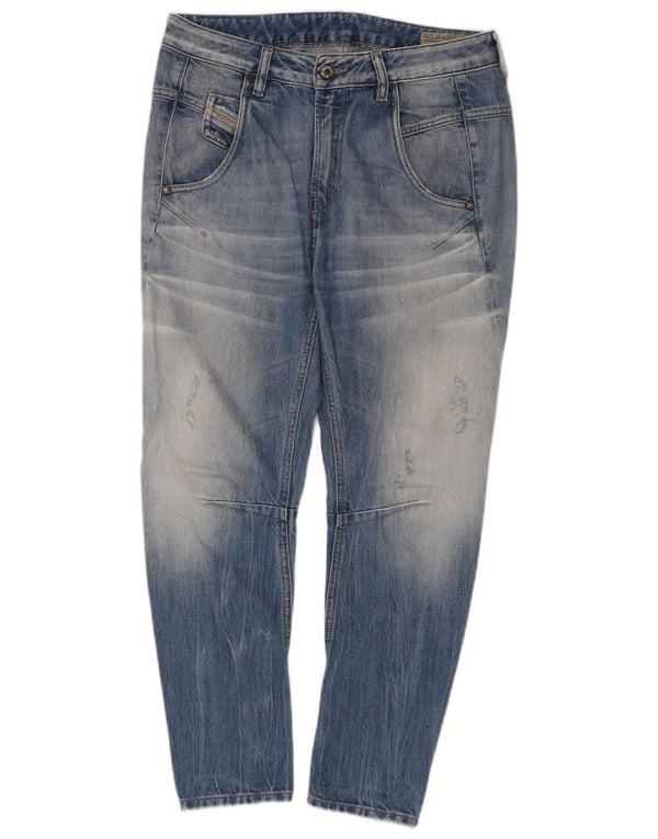 Diesel Damen Fayza Low Waist Relaxed Fit Straight Jeans W27 L26 Blau