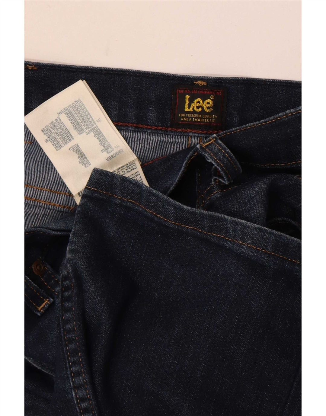 Lee Herren Brooklyn Straight Jeans W34 L30 Marineblaue Baumwolle