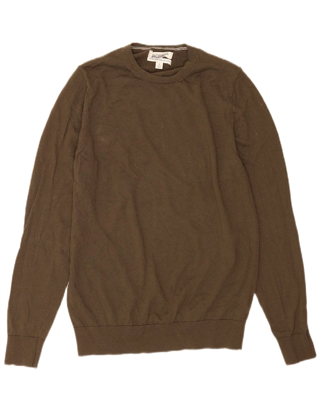 Marks & Spencer Damen-Pullover mit Rundhalsausschnitt, Gr. 14, mittleres Khaki