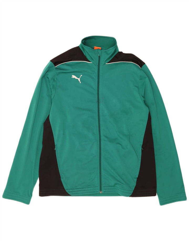 Puma Herren-Trainingsanzug-Top-Jacke XL, grün, Farbblock