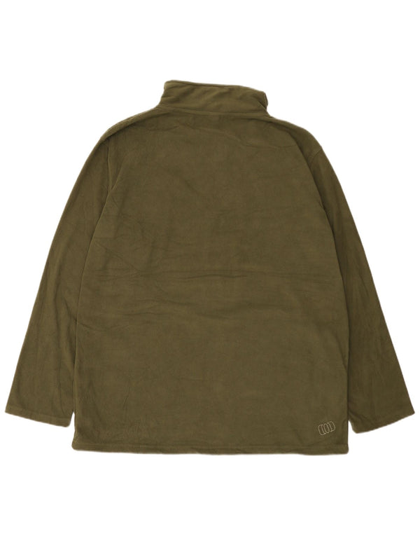 Animal Herren-Fleecepullover mit grafischem Reißverschluss und Halsausschnitt, XL, Khaki, Polyester