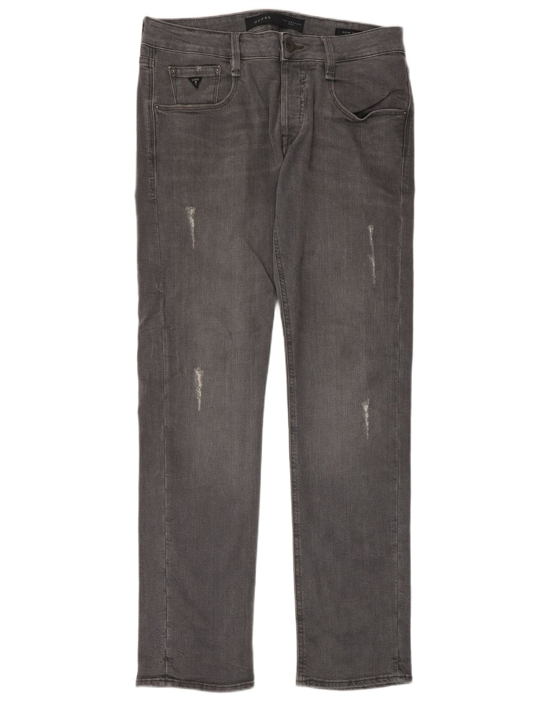 Guess Herren Distressed Slim Jeans W31 L33 Graue Baumwolle