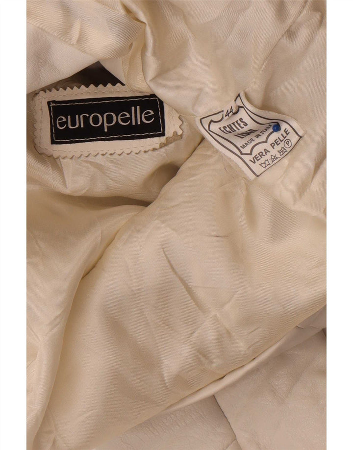 Vintage Damen Lederjacke IT 44 Mittelweiß