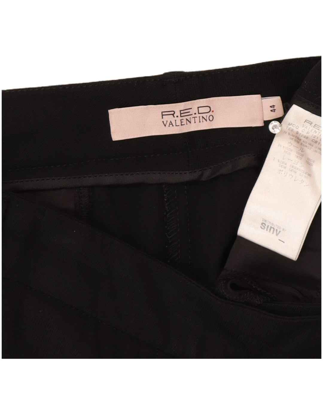 Red by Valentino Damen Bootcut-Freizeithose IT 44 Medium W30 L33 Schwarz