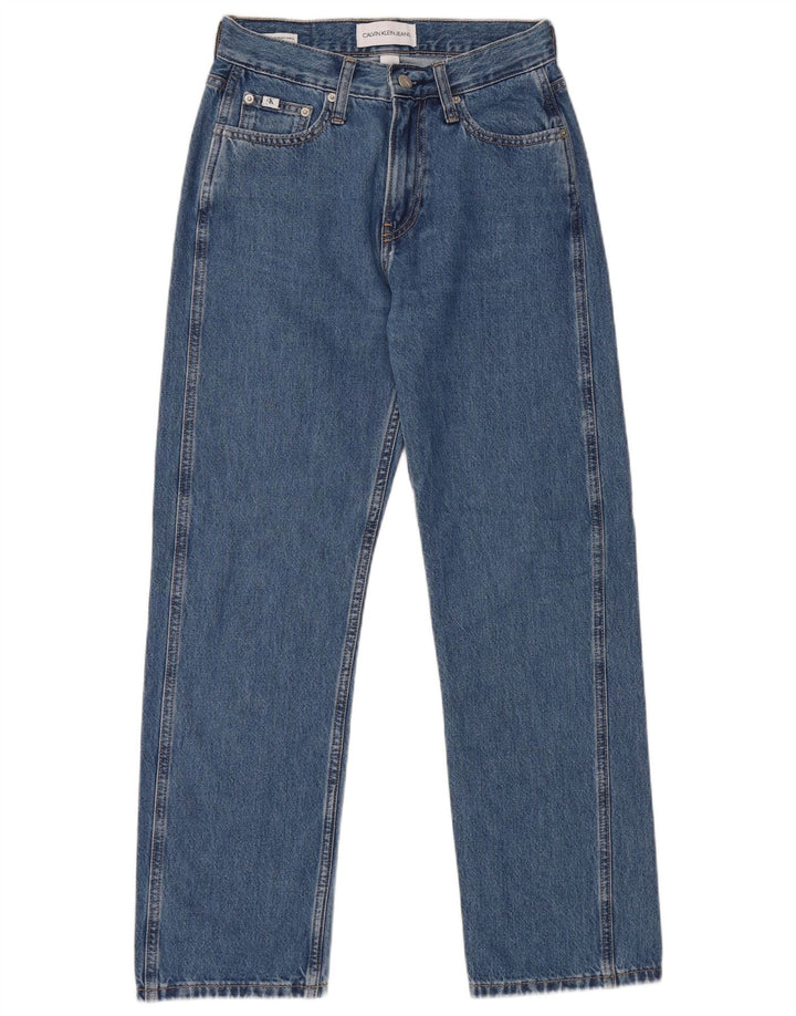 Calvin Klein Damen Straight Jeans W26 L28 Blaue Baumwolle