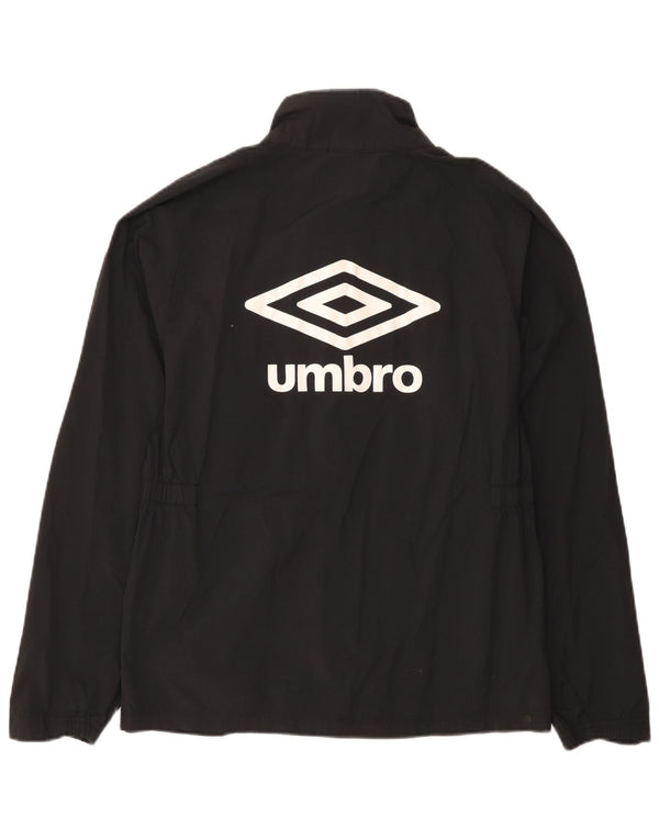 Umbro Womens Graphic Rain Jacket UK 14 Mittelschwarzes Nylon