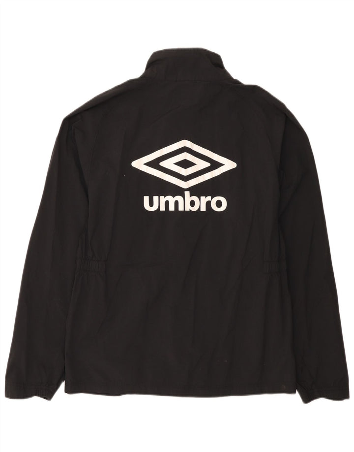 Umbro Womens Graphic Rain Jacket UK 14 Mittelschwarzes Nylon
