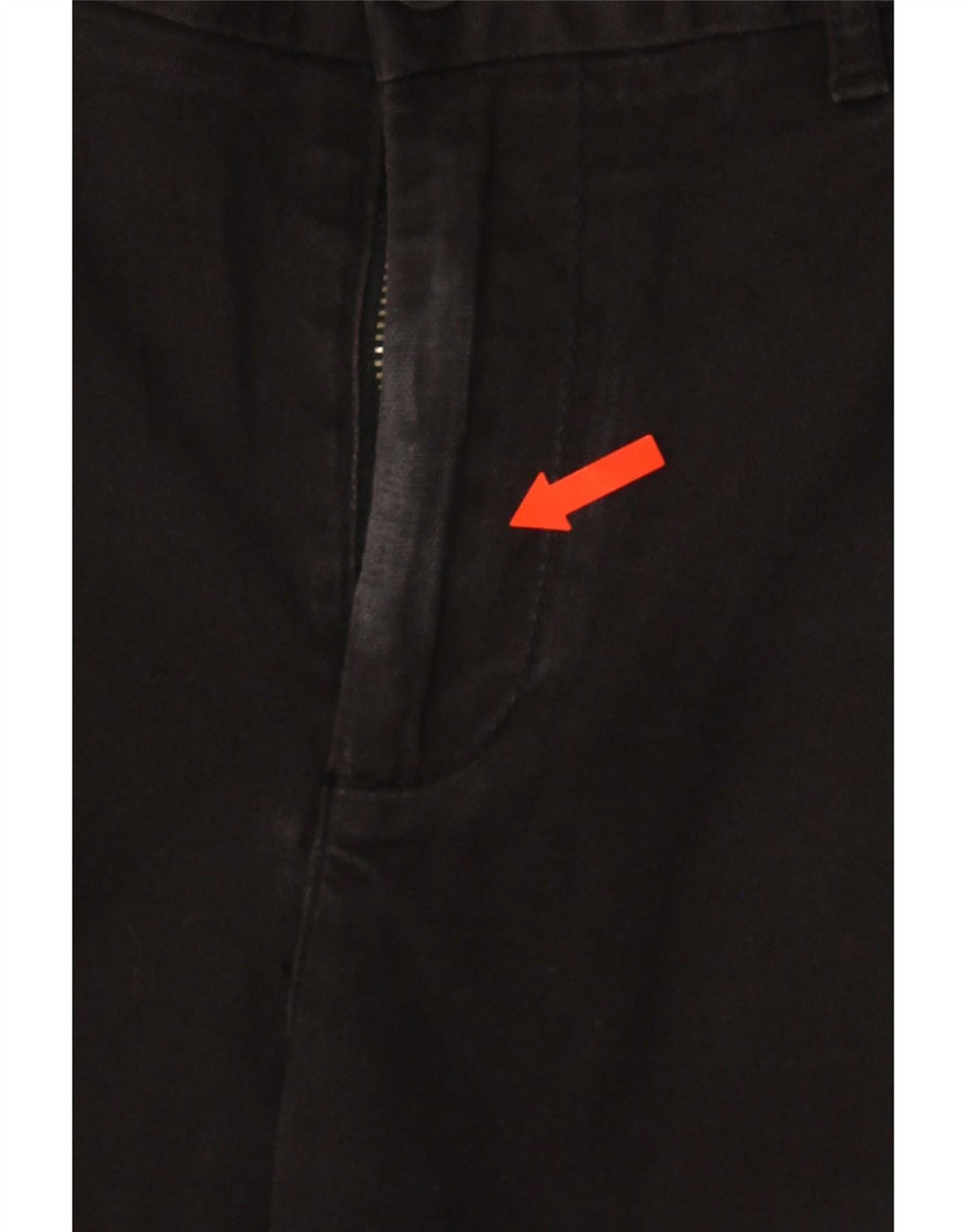 Penguin Slim Chino-Hose für Herren, W32, L32, schwarze Baumwolle