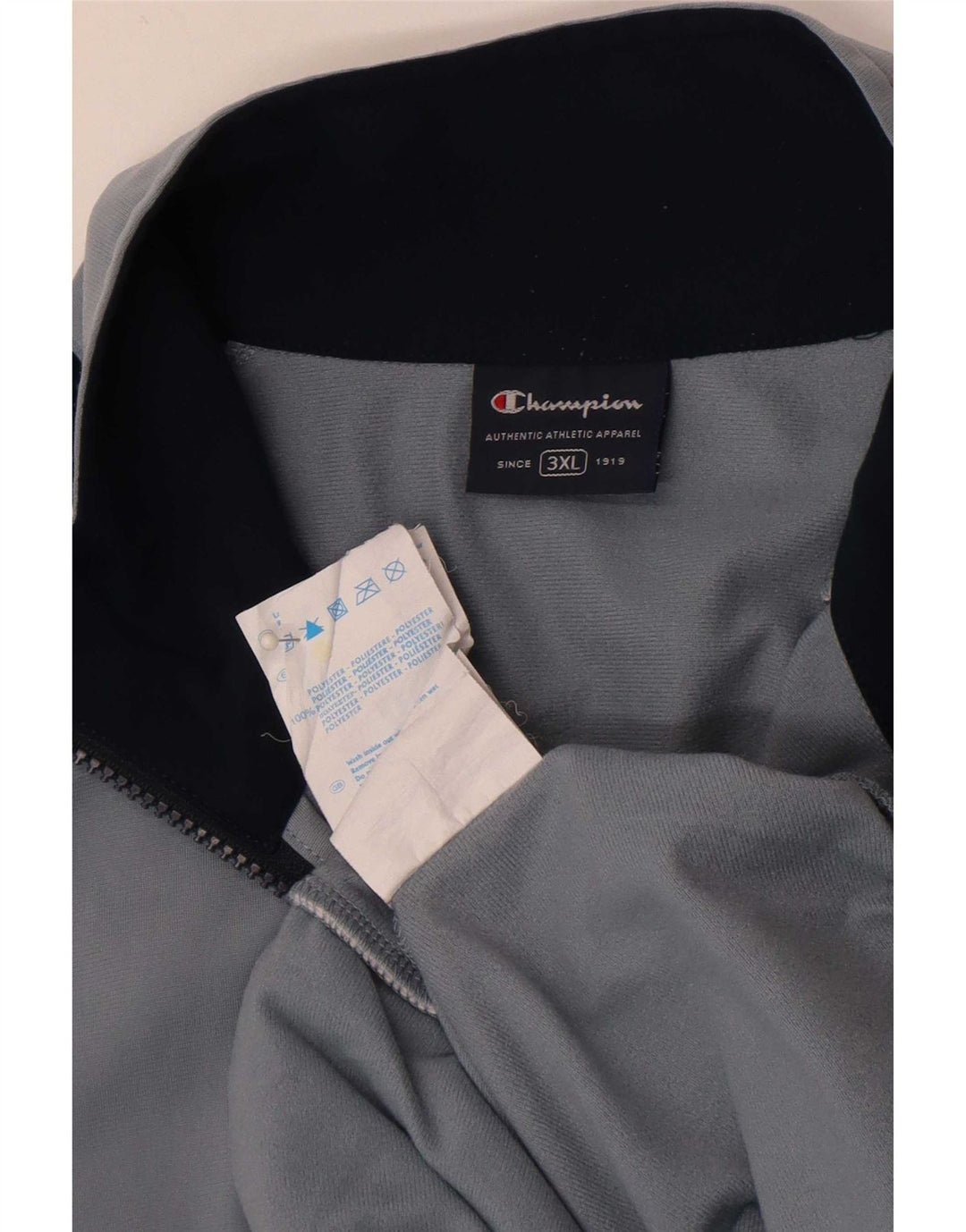 Champion Herren-Trainingsanzug-Oberteiljacke 3XL Graues Colourblock-Polyester