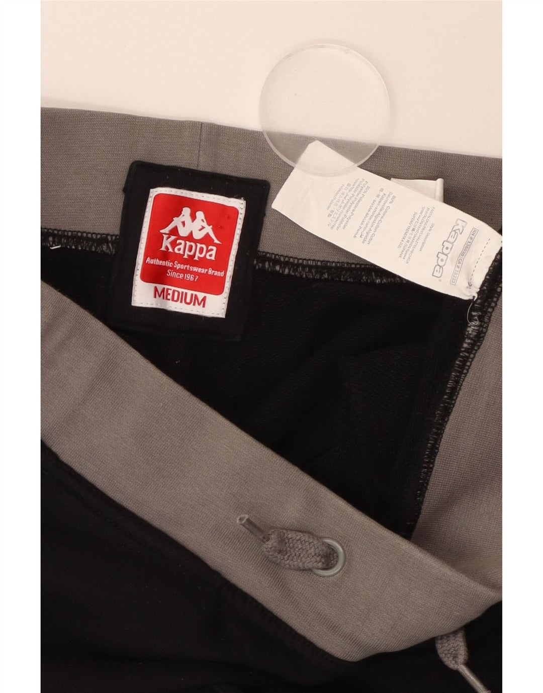 Kappa Damen Trainingshose Jogger UK 14 Mittelschwarze Baumwolle