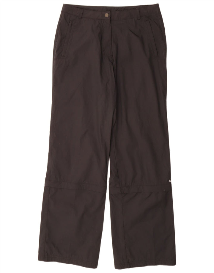 NIKE Damen-Trainingshose UK 12 Mittelschwarzes Polyester