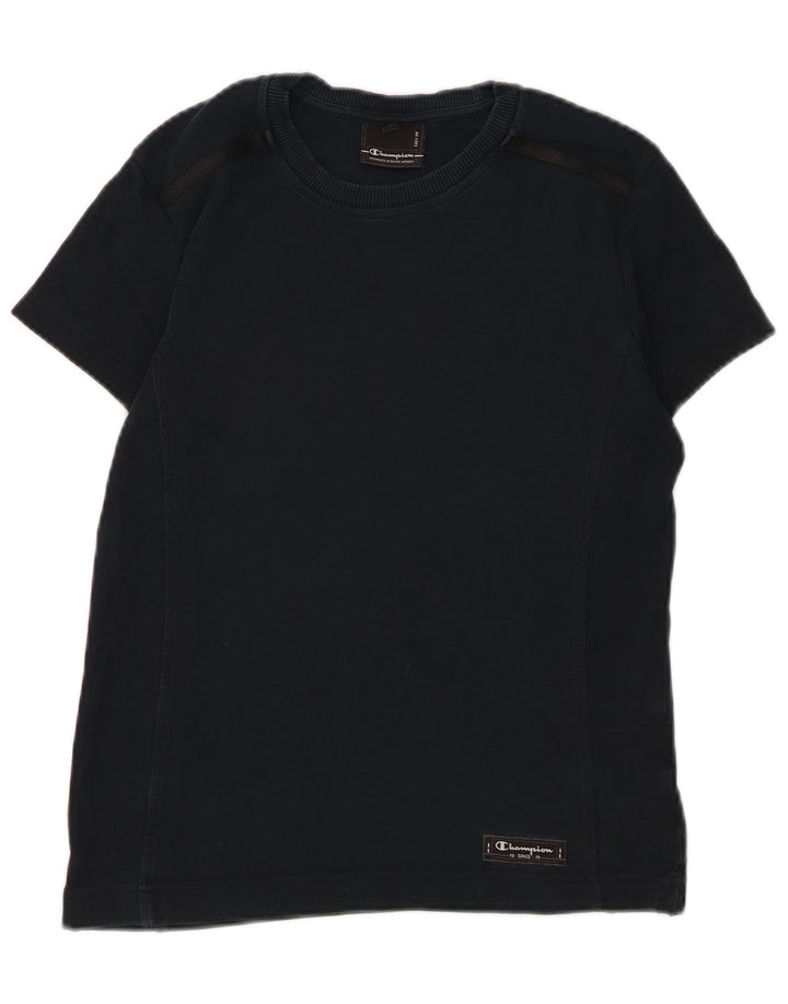 CHAMPION Damen Easy Fit T-Shirt Top UK 14 Large Marineblau