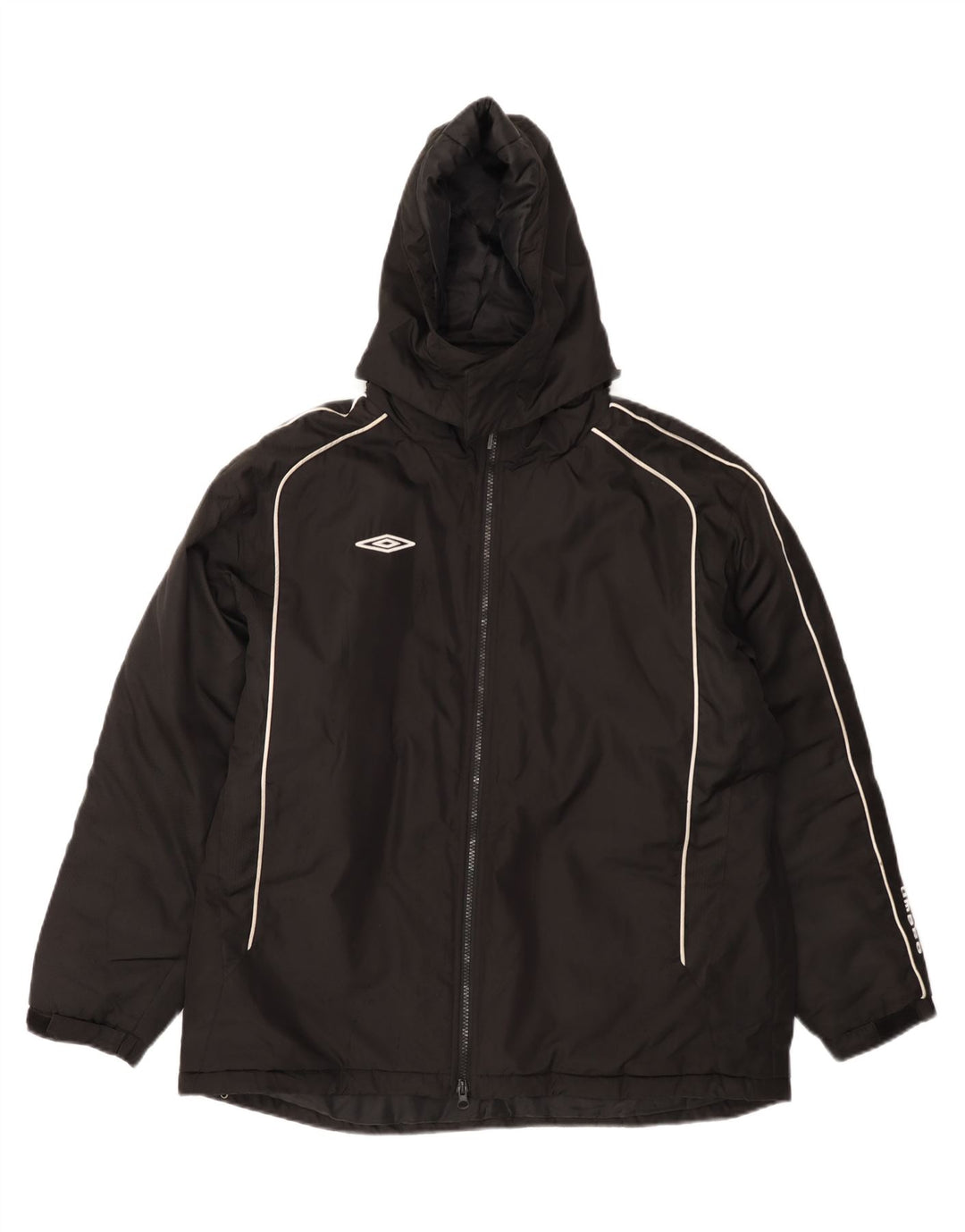 UMBRO Damen Übergroße, gepolsterte Kapuzenjacke UK 16 Large Schwarz Polyester