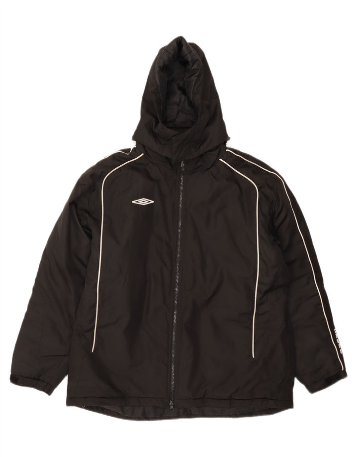 UMBRO Damen Übergroße, gepolsterte Kapuzenjacke UK 16 Large Schwarz Polyester