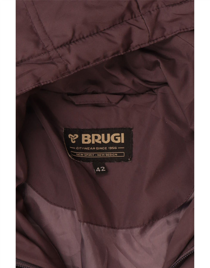 BRUGI Wattierte Damenjacke mit Kapuze, IT 42, Mittelviolett, Polyester