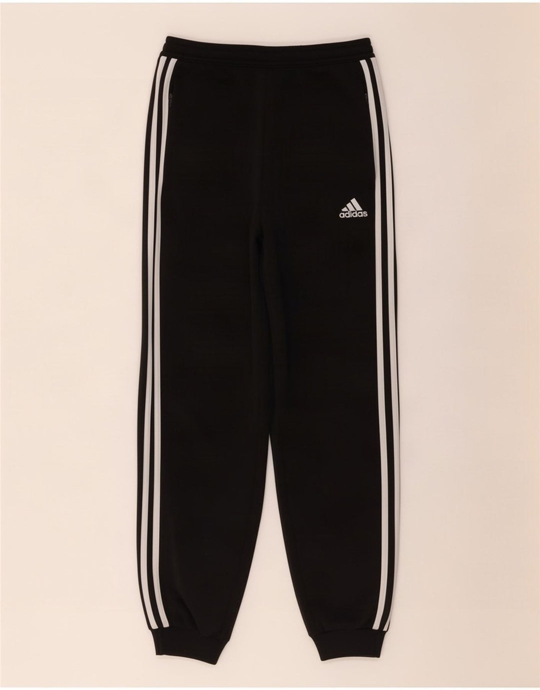 Adidas Jungen-Trainingshose, Jogginghose, 11–12 Jahre, schwarzes Polyester